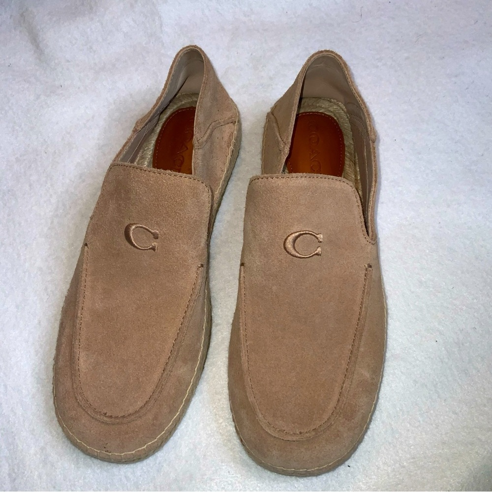 Coach Men’s Taupe Espadrille Slip On Shoes Size 9D